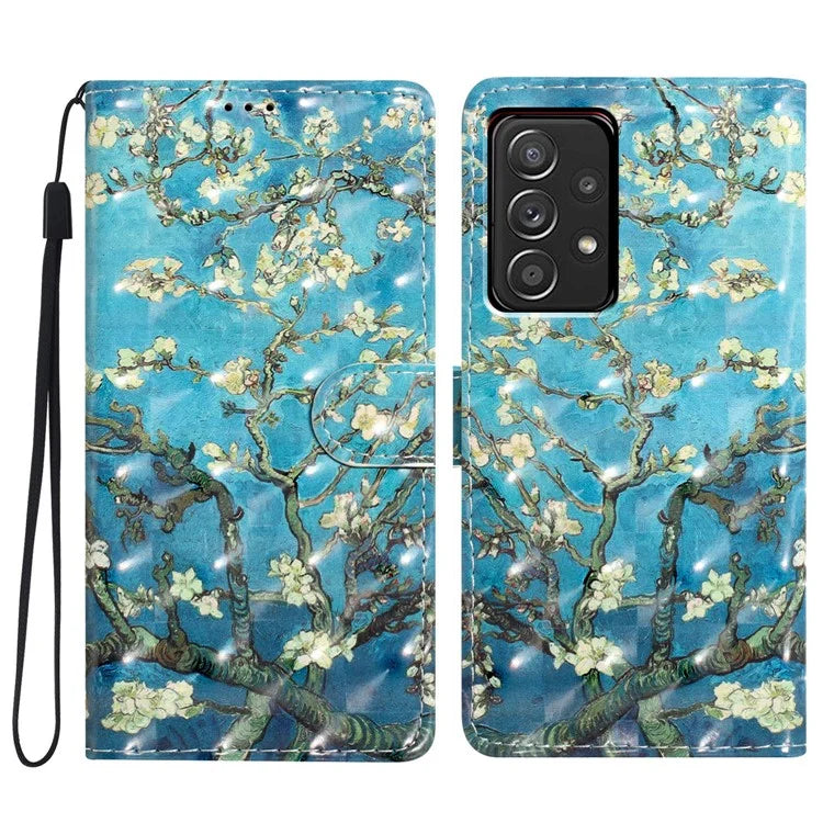 For Samsung Galaxy A23 5G (Global Version) / A23 4G Case Leather Wallet Pattern Print Phone Cover