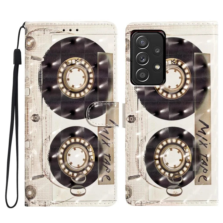 For Samsung Galaxy A23 5G (Global Version) / A23 4G Case Leather Wallet Pattern Print Phone Cover