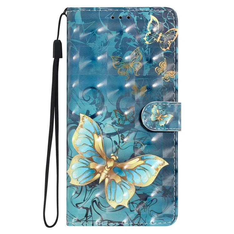 For Samsung Galaxy A04 4G (164.4 x 76.3 x 9.1 mm) Case 3D Pattern Leather Phone Cover