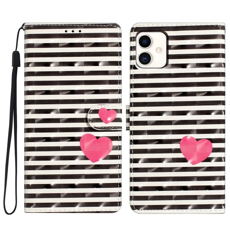 For Samsung Galaxy A04 4G (164.4 x 76.3 x 9.1 mm) Case 3D Pattern Leather Phone Cover