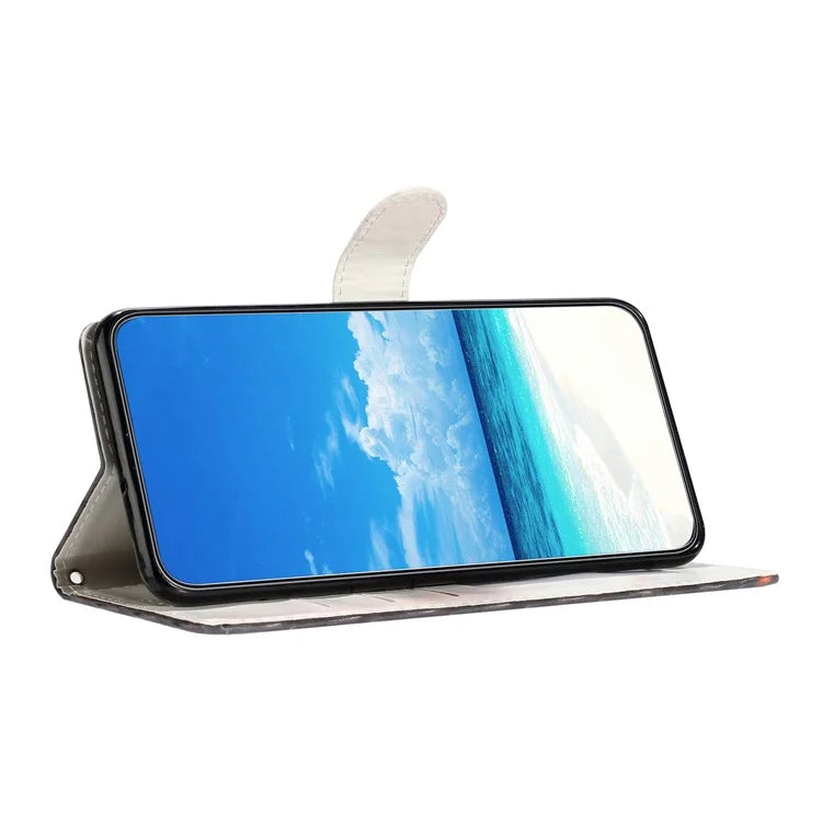 For Samsung Galaxy A04 4G (164.4 x 76.3 x 9.1 mm) Case 3D Pattern Leather Phone Cover