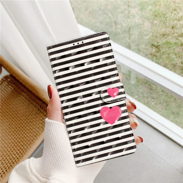For Samsung Galaxy A04 4G (164.4 x 76.3 x 9.1 mm) Case 3D Pattern Leather Phone Cover
