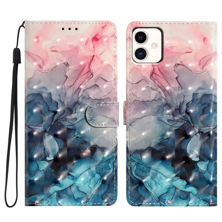 For Samsung Galaxy A04 4G (164.4 x 76.3 x 9.1 mm) Case 3D Pattern Leather Phone Cover