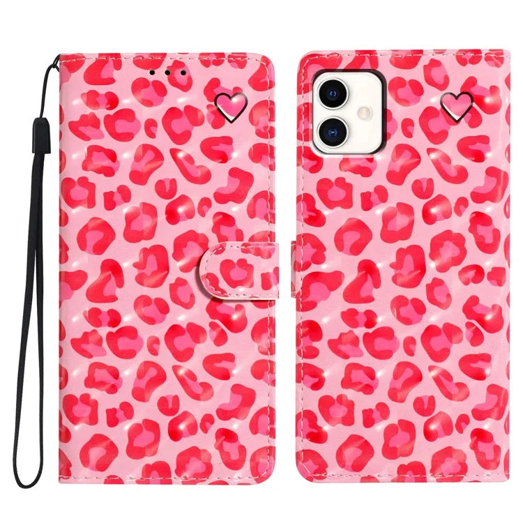 For Samsung Galaxy A04 4G (164.4 x 76.3 x 9.1 mm) Case 3D Pattern Leather Phone Cover