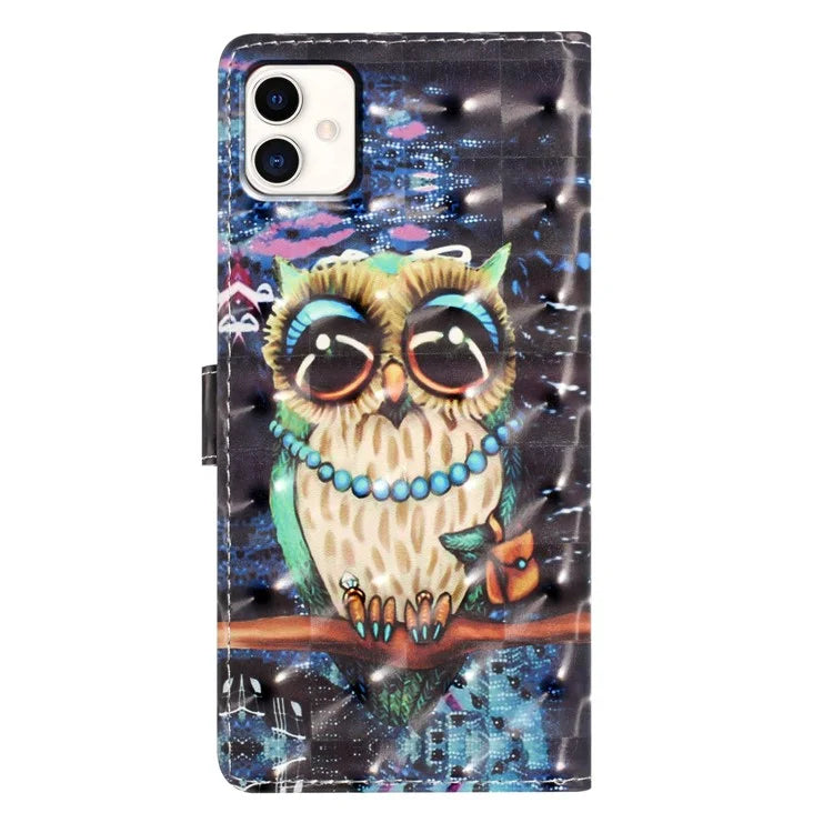 For Samsung Galaxy A04 4G (164.4 x 76.3 x 9.1 mm) Case 3D Pattern Leather Phone Cover