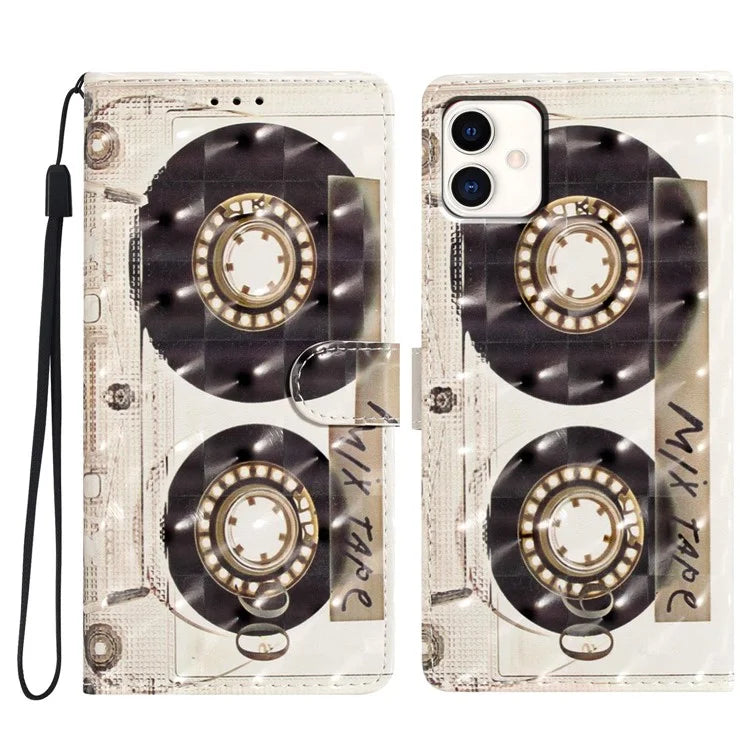 For Samsung Galaxy A04 4G (164.4 x 76.3 x 9.1 mm) Case 3D Pattern Leather Phone Cover
