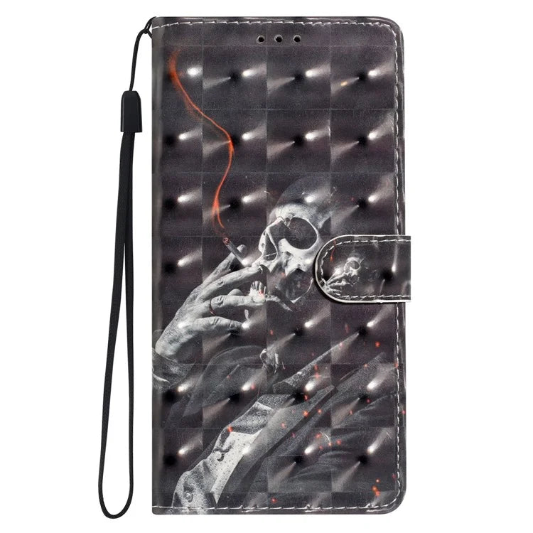 For Samsung Galaxy A04 4G (164.4 x 76.3 x 9.1 mm) Case 3D Pattern Leather Phone Cover