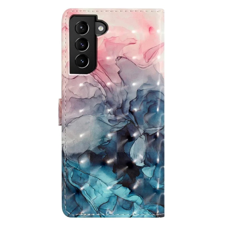 For Samsung Galaxy S22+ 5G Case 3D Pattern Printed Leather Wallet Phone Cover