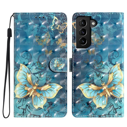For Samsung Galaxy S22+ 5G Case 3D Pattern Printed Leather Wallet Phone Cover