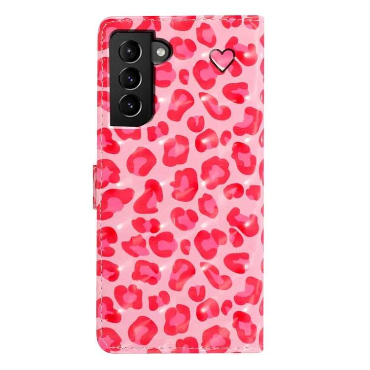 For Samsung Galaxy S22+ 5G Case 3D Pattern Printed Leather Wallet Phone Cover