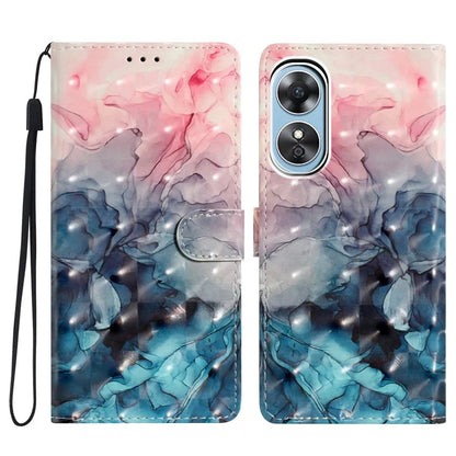 For Oppo A17 4G Leather Case 3D Pattern Printing Phone Cover with Wallet