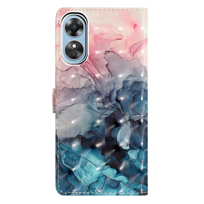 For Oppo A17 4G Leather Case 3D Pattern Printing Phone Cover with Wallet