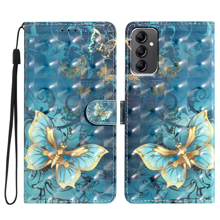 For Samsung Galaxy A14 4G / 5G Case 3D Pattern Wallet Phone Leather Cover