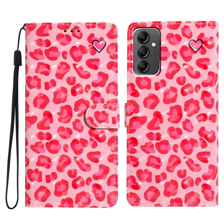 For Samsung Galaxy A14 4G / 5G Case 3D Pattern Wallet Phone Leather Cover