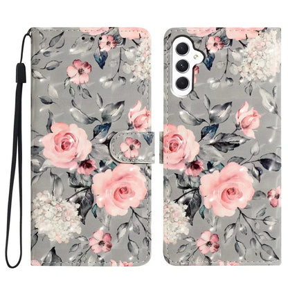 For Samsung Galaxy A24 4G (162.1 x 77.6 x 8.3mm) Case Wallet PU Leather 3D Pattern Cover