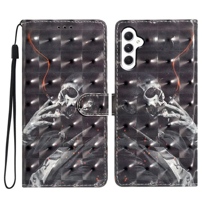 For Samsung Galaxy A24 4G (162.1 x 77.6 x 8.3mm) Case Wallet PU Leather 3D Pattern Cover