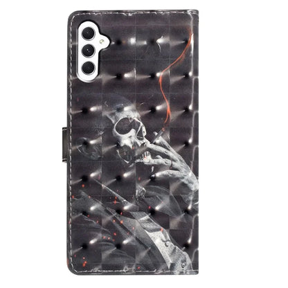 For Samsung Galaxy A24 4G (162.1 x 77.6 x 8.3mm) Case Wallet PU Leather 3D Pattern Cover