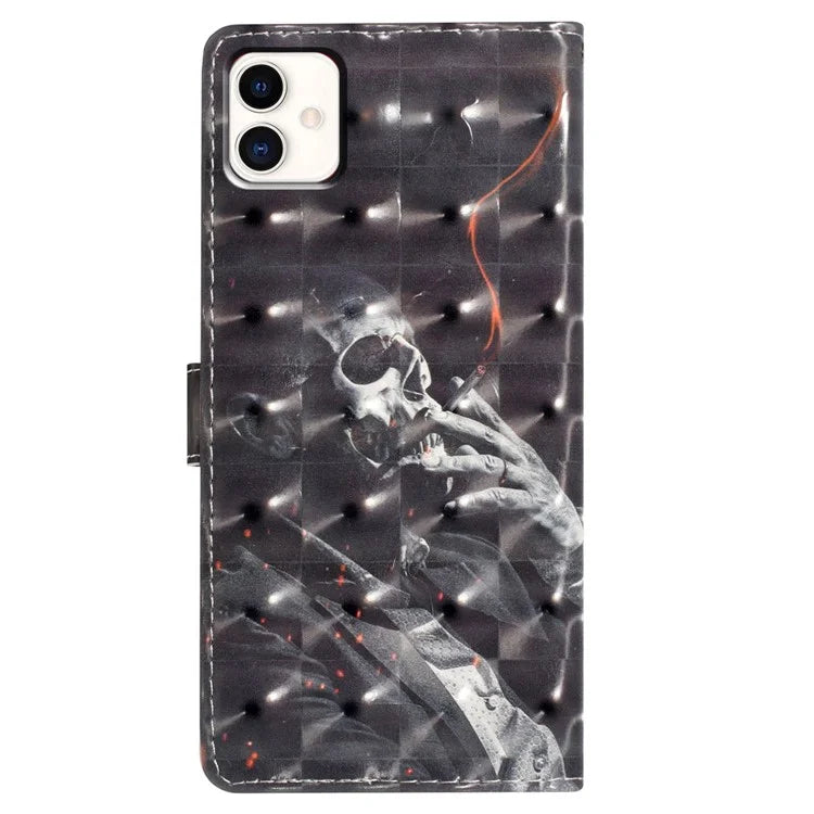 For Samsung Galaxy A04e 4G Case PU Leather 3D Pattern Stand Flip Phone Cover