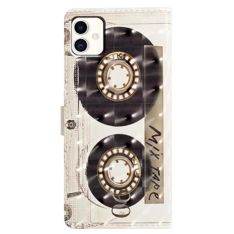 For Samsung Galaxy A04e 4G Case PU Leather 3D Pattern Stand Flip Phone Cover
