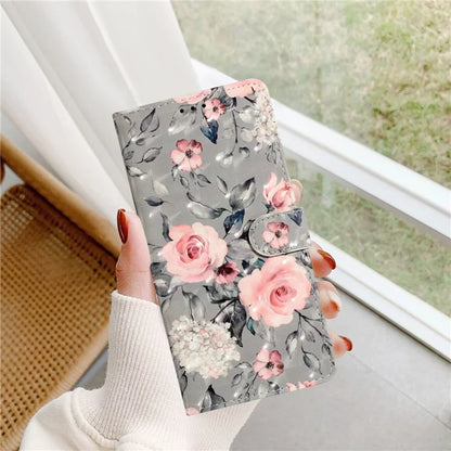 For Samsung Galaxy A04e 4G Case PU Leather 3D Pattern Stand Flip Phone Cover