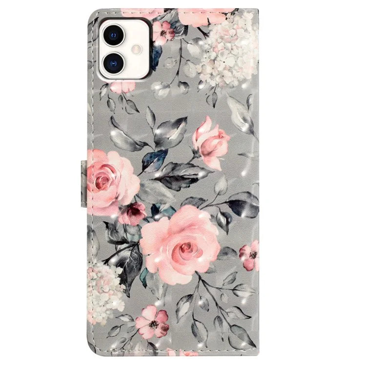 For Samsung Galaxy A04e 4G Case PU Leather 3D Pattern Stand Flip Phone Cover