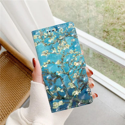 For Samsung Galaxy A04e 4G Case PU Leather 3D Pattern Stand Flip Phone Cover