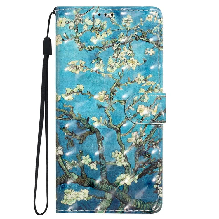 For Samsung Galaxy A04e 4G Case PU Leather 3D Pattern Stand Flip Phone Cover
