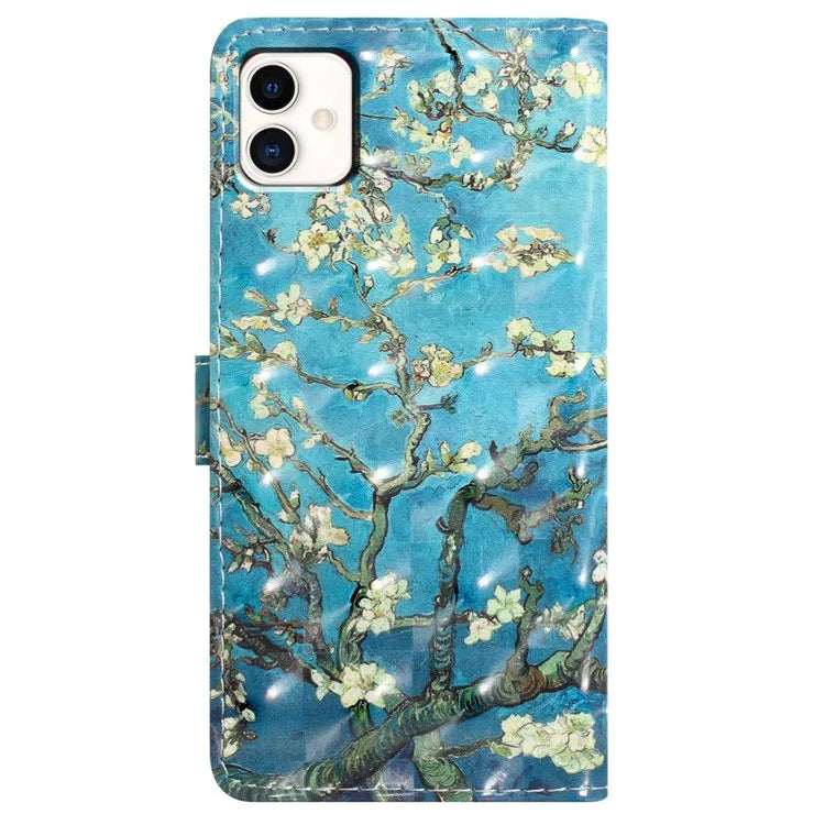 For Samsung Galaxy A04e 4G Case PU Leather 3D Pattern Stand Flip Phone Cover