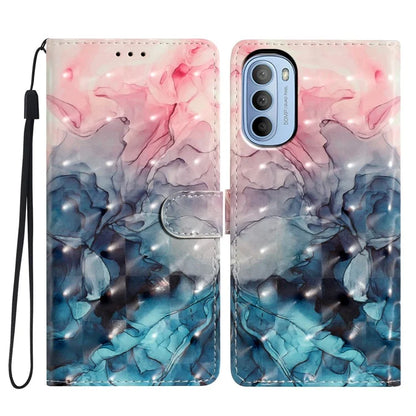 For Motorola Moto G52 4G Case PU Leather 3D Pattern Flip Shockproof Phone Cover