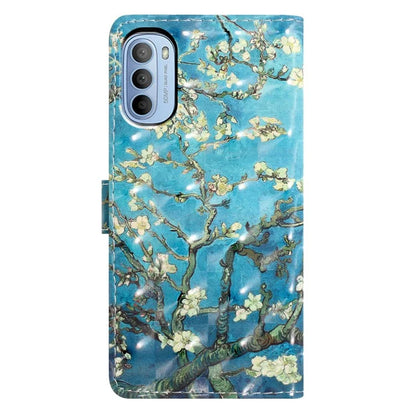 For Motorola Moto G52 4G Case PU Leather 3D Pattern Flip Shockproof Phone Cover