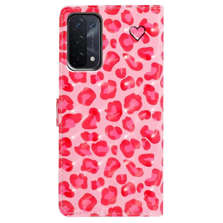 For Oppo A54 5G / A74 5G / A93 5G Case PU Leather 3D Pattern Wallet Phone Cover