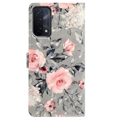For Oppo A54 5G / A74 5G / A93 5G Case PU Leather 3D Pattern Wallet Phone Cover