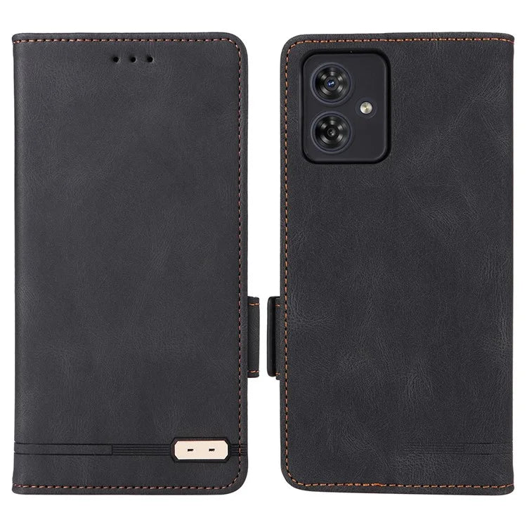For Motorola Moto G54 5G Case PU Leather Wallet Hardware Decor Cover