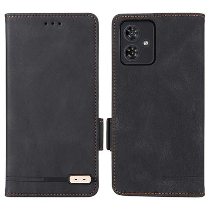 For Motorola Moto G54 5G Case PU Leather Wallet Hardware Decor Cover