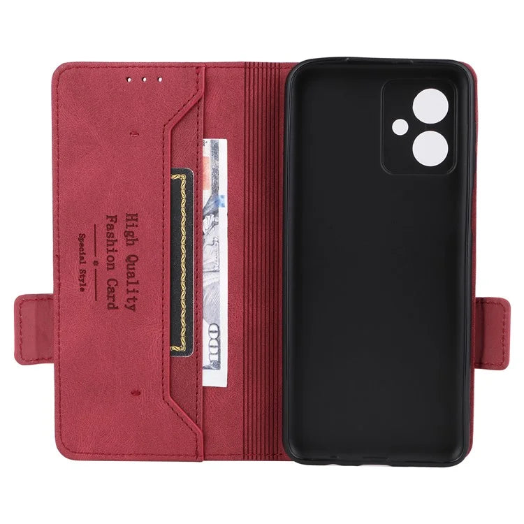 For Motorola Moto G54 5G Case PU Leather Wallet Hardware Decor Cover
