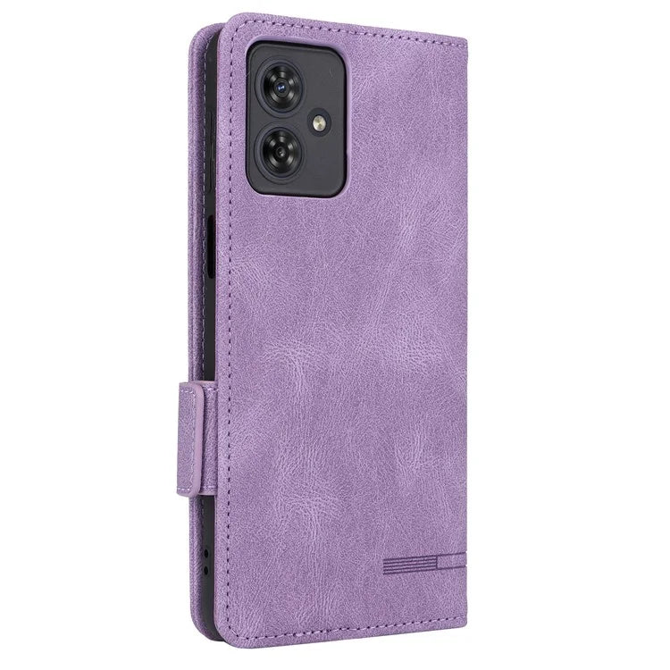 For Motorola Moto G54 5G Case PU Leather Wallet Hardware Decor Cover