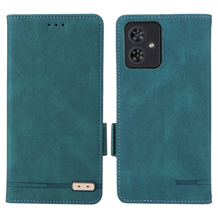 For Motorola Moto G54 5G Case PU Leather Wallet Hardware Decor Cover