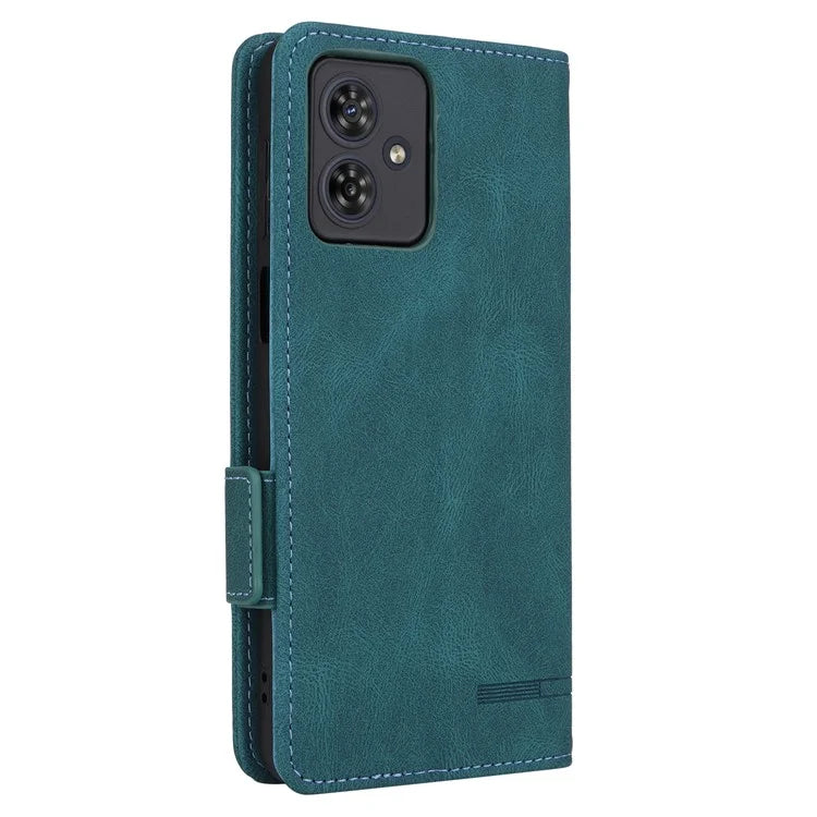 For Motorola Moto G54 5G Case PU Leather Wallet Hardware Decor Cover