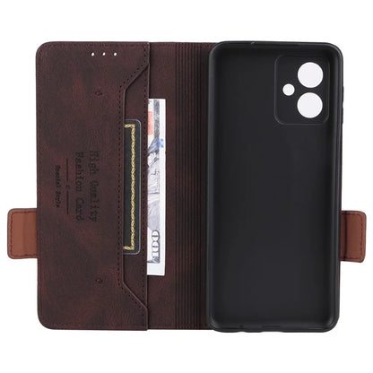 For Motorola Moto G54 5G Case PU Leather Wallet Hardware Decor Cover