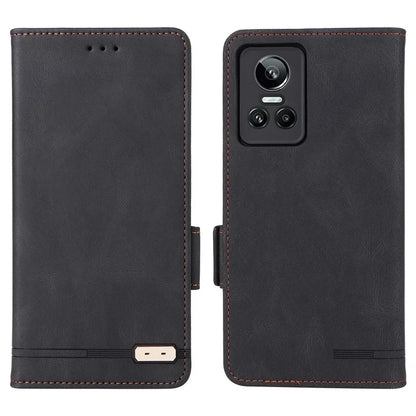 For Realme GT Neo 3 5G Case Hardware Decor Magnetic Clasp Leather Cover