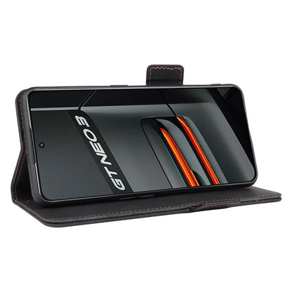 For Realme GT Neo 3 5G Case Hardware Decor Magnetic Clasp Leather Cover