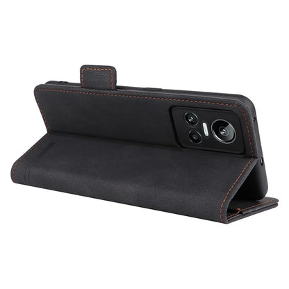 For Realme GT Neo 3 5G Case Hardware Decor Magnetic Clasp Leather Cover