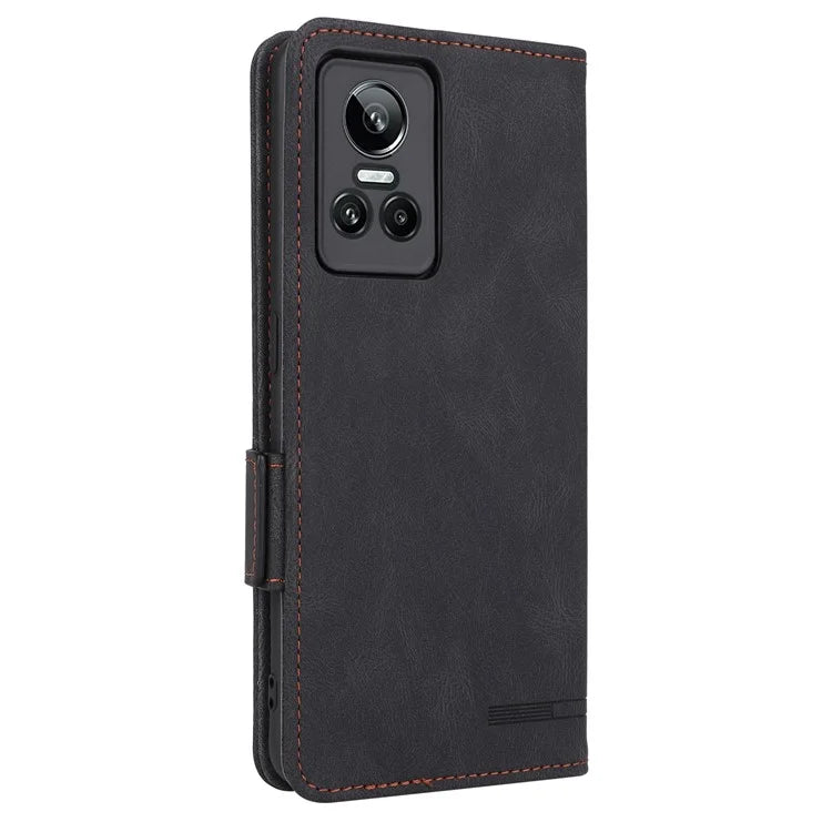 For Realme GT Neo 3 5G Case Hardware Decor Magnetic Clasp Leather Cover