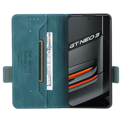 For Realme GT Neo 3 5G Case Hardware Decor Magnetic Clasp Leather Cover