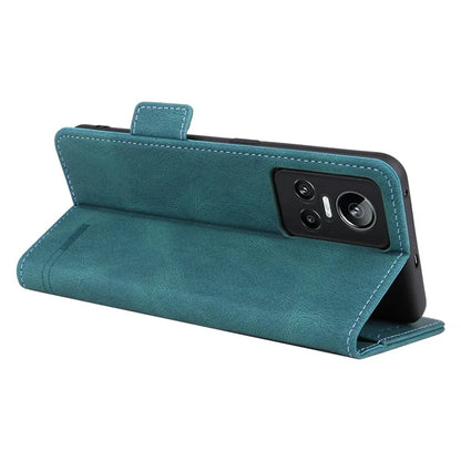 For Realme GT Neo 3 5G Case Hardware Decor Magnetic Clasp Leather Cover