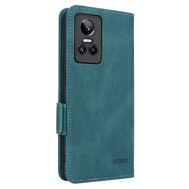 For Realme GT Neo 3 5G Case Hardware Decor Magnetic Clasp Leather Cover