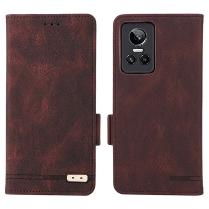 For Realme GT Neo 3 5G Case Hardware Decor Magnetic Clasp Leather Cover