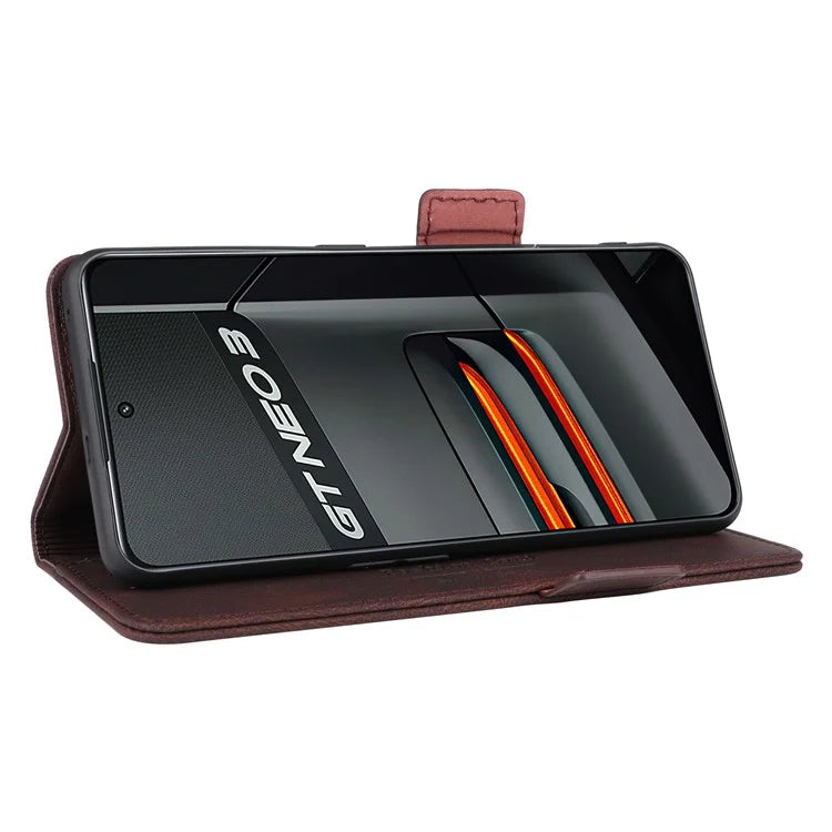 For Realme GT Neo 3 5G Case Hardware Decor Magnetic Clasp Leather Cover