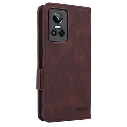 For Realme GT Neo 3 5G Case Hardware Decor Magnetic Clasp Leather Cover