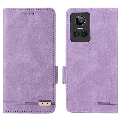 For Realme GT Neo 3 5G Case Hardware Decor Magnetic Clasp Leather Cover